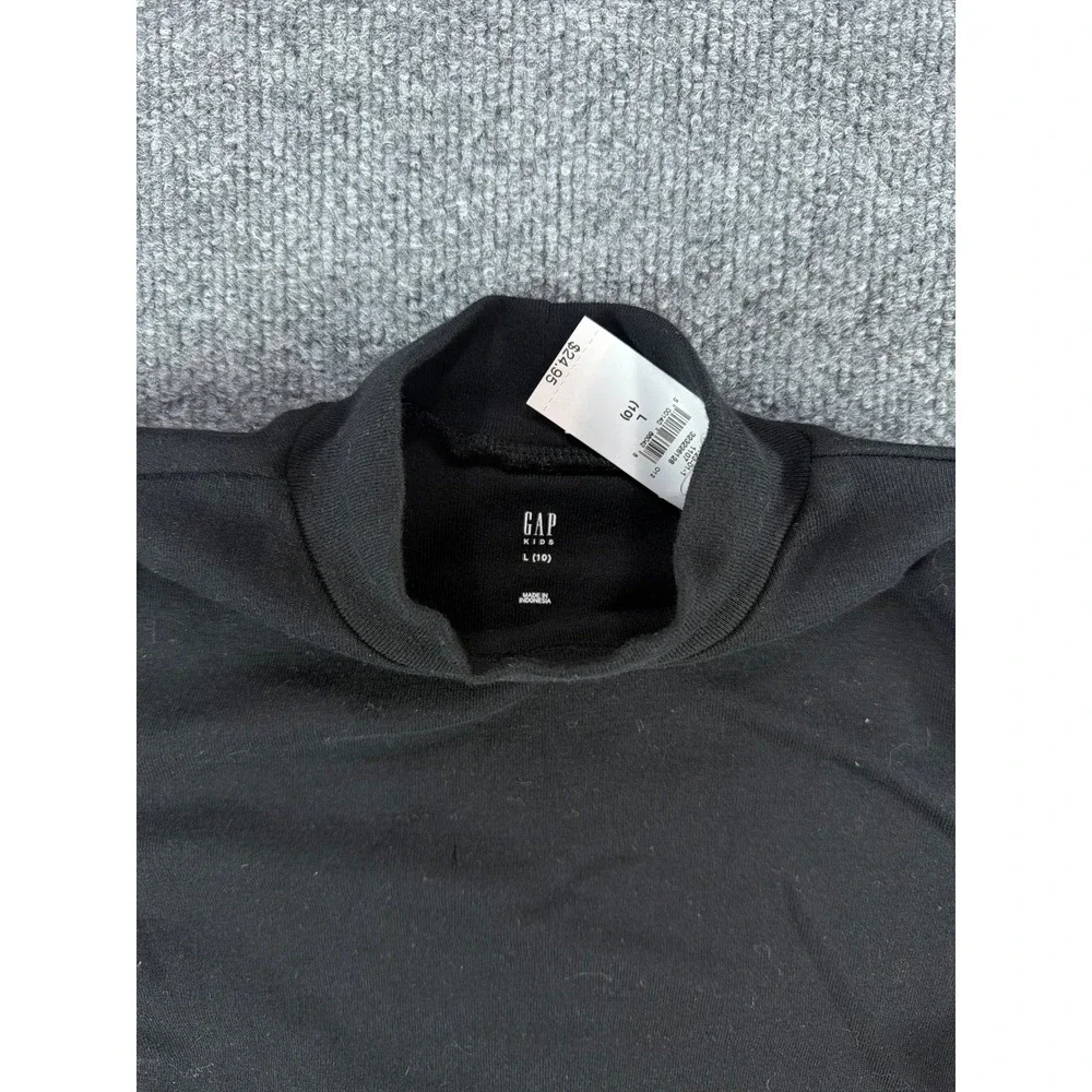 Gap Kids‎ Black Mock Neck Long Sleeve Top Size L 10 NWT